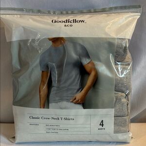 NEW Goodfellow & Co. 4 gray classic Crew neck slim T-shirts size M short sleeves